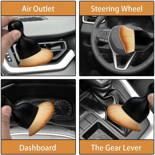 3-in-1 Premium Car Cleaning Brush Combo - Scratch-Free Soft Bristles for Deep Cleaning