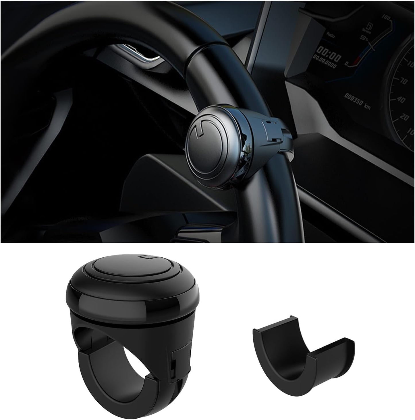 Car Steering Wheel Knob Spinner – 360° Rotating Power Handle for Effortless Driving
