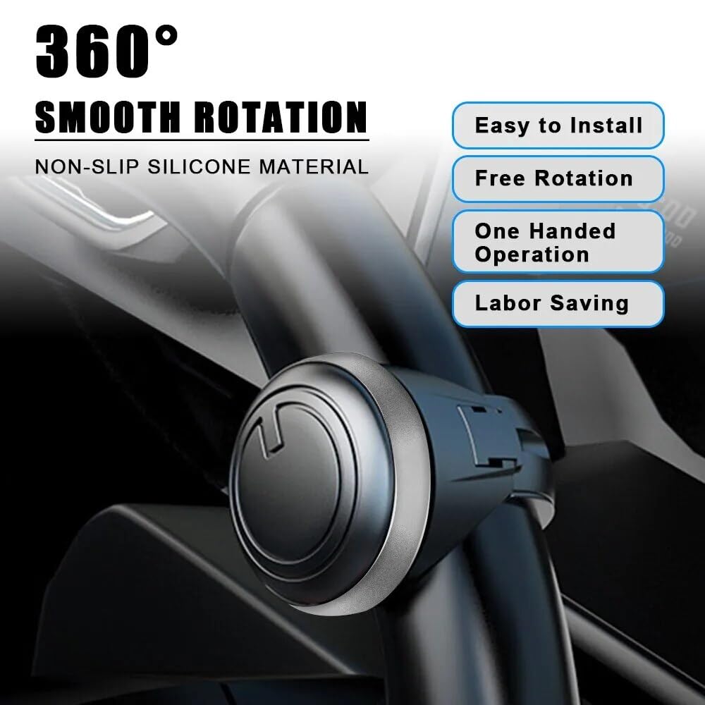 Car Steering Wheel Knob Spinner – 360° Rotating Power Handle for Effortless Driving