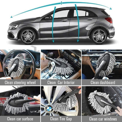3-in-1 Premium Car Cleaning Brush Combo - Scratch-Free Soft Bristles for Deep Cleaning