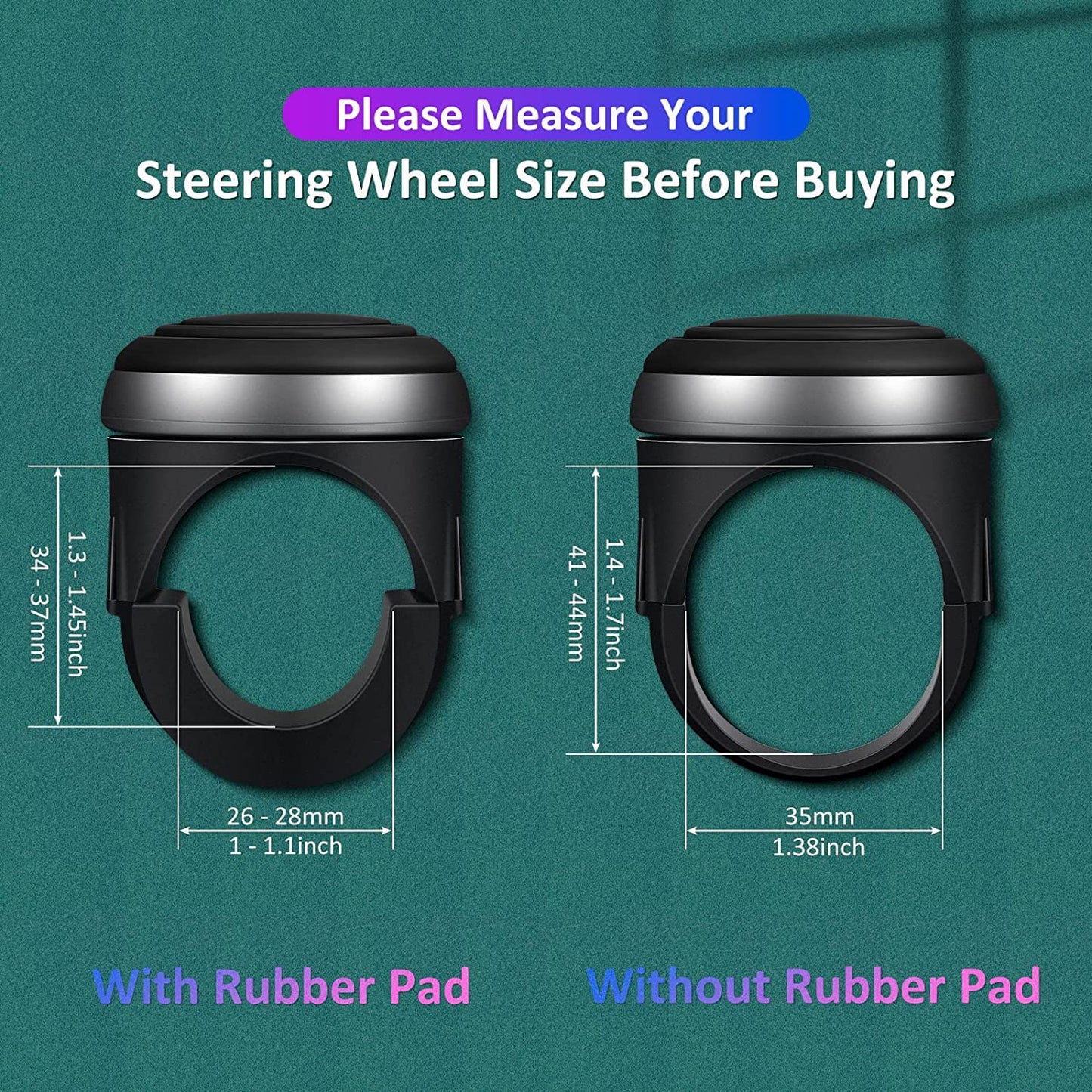 Car Steering Wheel Knob Spinner – 360° Rotating Power Handle for Effortless Driving