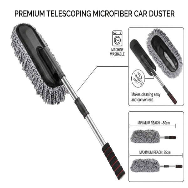 Ultimate Detachable Microfiber Duster for Car & Home