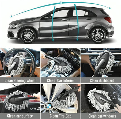 Premium Car Interior & Exterior Cleaning Combo (6 Pieces Set) + Protective FASTag Holder Free