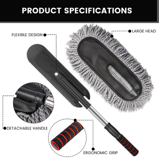 Ultimate Detachable Microfiber Duster for Car & Home