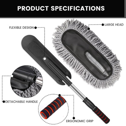 Premium Car Interior & Exterior Cleaning Combo (6 Pieces Set) + Protective FASTag Holder Free